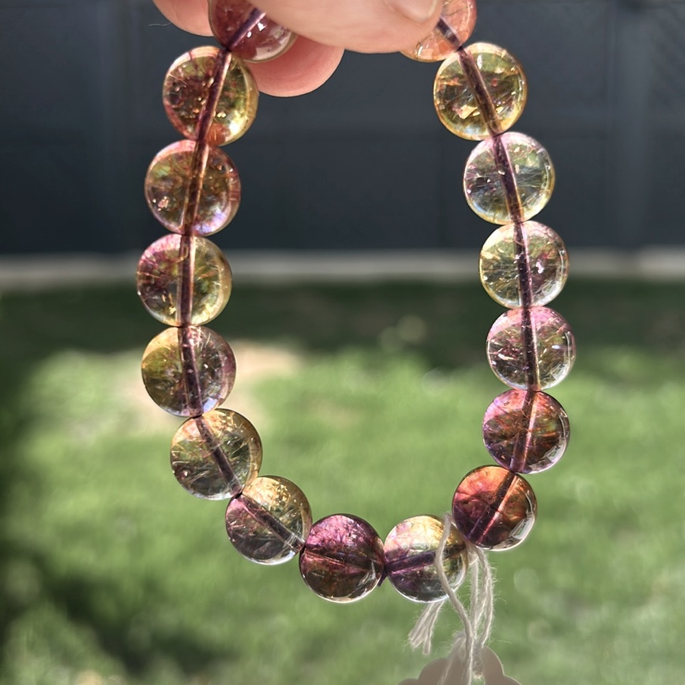 RARE SUPER SEVEN!!!Elegant Beaded Bracelet. Great example of this gemstone.💎 - Picture 4 of 7
